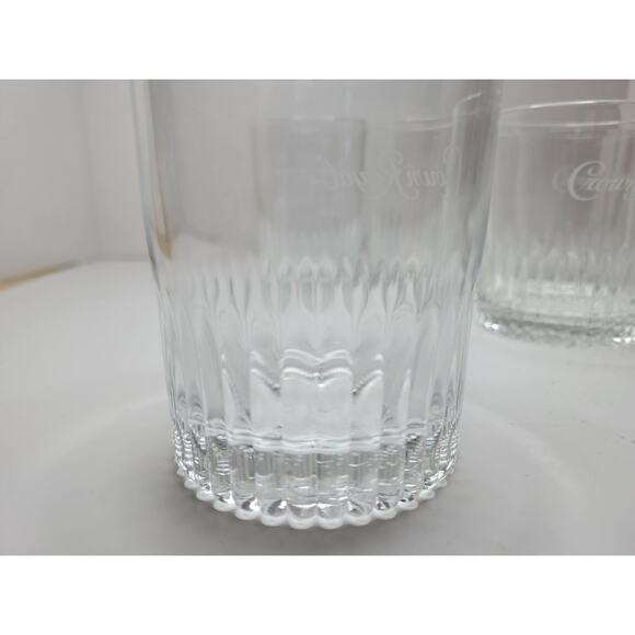 Vintage‎ CROWN ROYAL Embossed-Bottom Round Rocks Etched Whiskey Glass (set of 8) - Picture 7 of 8
